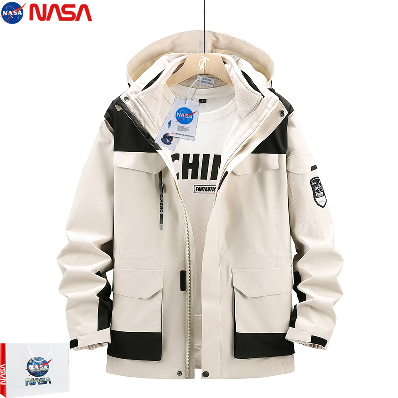 Nasa Detachable Three-In-One Jacket for Men, 2025 New Autumn and Winter Coat, Plus Size 8XL 150kg