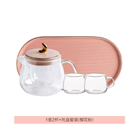 1 горшок, 2 стакана+набор для подноса (порошок вишневой цветы)