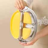 Детская обеденная тарелка для кормления из нержавеющей стали для детского сада