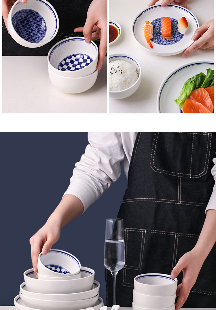 Sichuan in Japanese ceramics tableware dishes combination of creative move home 0 soup bowl noodles bowl for dinner