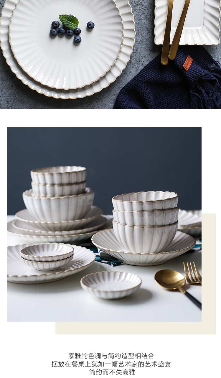 Sichuan island house home six dishes suit ceramic tableware of dish bowl bowl bowl dish dish bowl chopsticks combination outfit