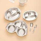 Детская обеденная тарелка для кормления из нержавеющей стали для детского сада