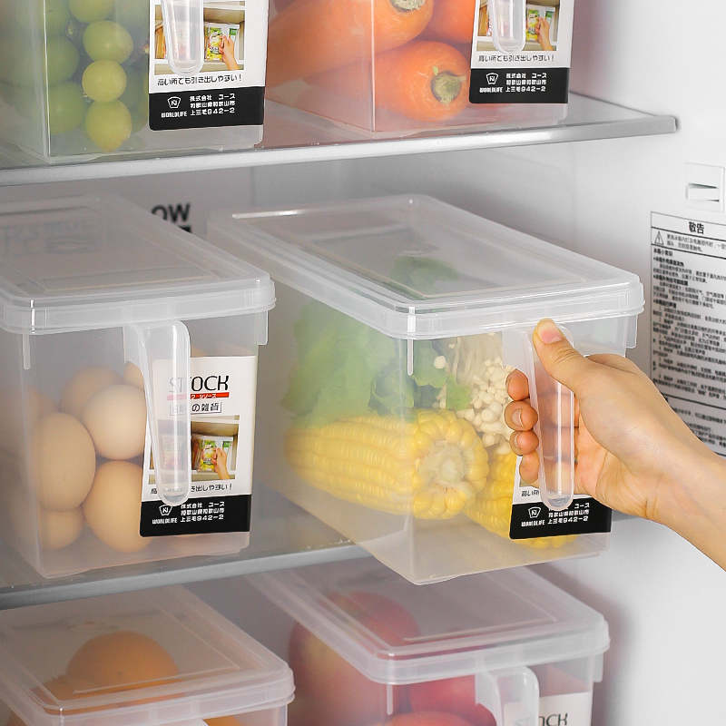 Kawashimaya kitchen refrigerator special fresh storage box Drawer sealed plastic box Transparent food storage box