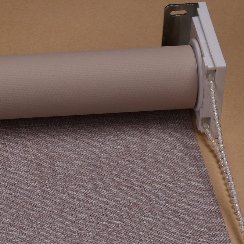 Environmental protection linen color bubble thickened full blackout roller shutter study office shading heat insulation anti-UV curtain