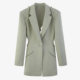 Worth collecting Hollow design sense careful machine Irregular Hong Kong style suit jacket Lapel trendy brand mid-length women's clothing