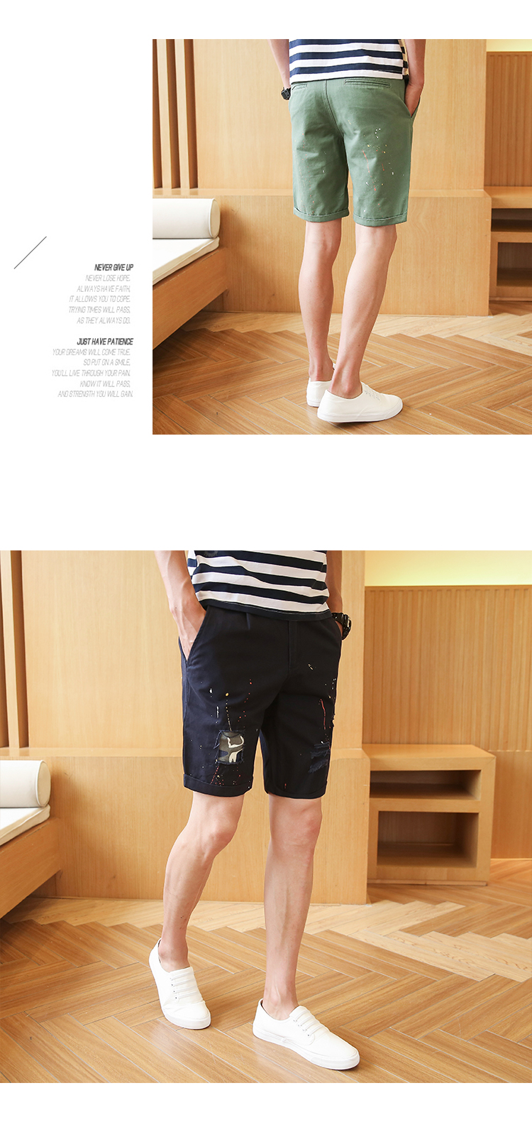 Mùa hè quần short denim lỗ của nam giới năm quần mùa hè phần mỏng cắt quần Hàn Quốc phiên bản của xu hướng tự canh tác 5 quần 7 quần