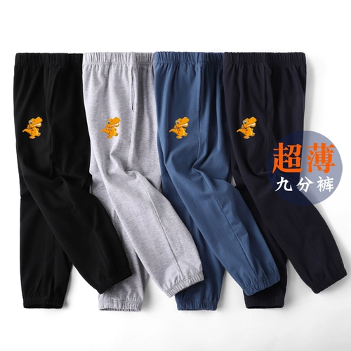 Тонкие штаны для мальчиков, мультяшный детский динозавр для отдыха