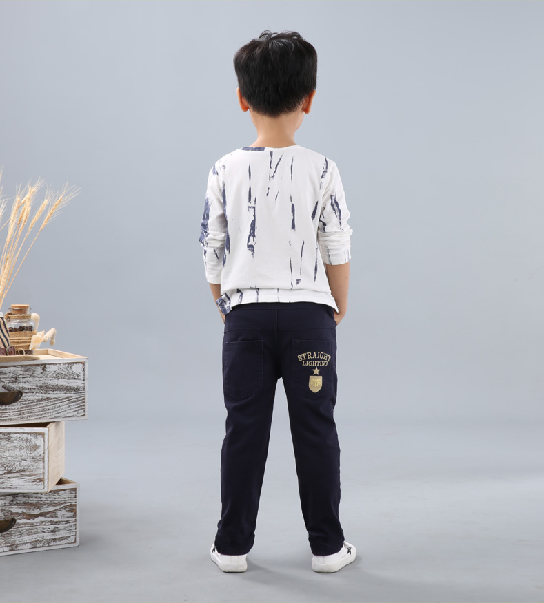 Quần áo trẻ em quần bé trai mùa thu và quần mùa đông cộng với quần nhung dày thường mặc quần jean trẻ em lớn cotton trẻ em mùa thu - Quần jean quần bò lót lông cho bé
