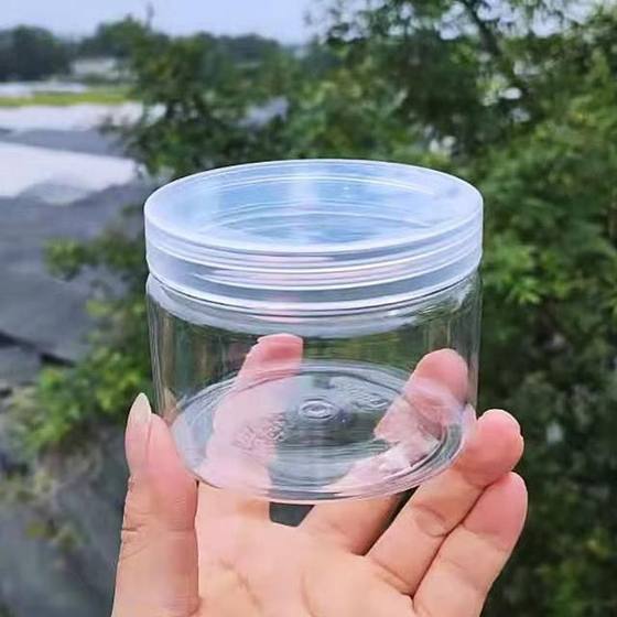 食品级塑料罐子蜂蜜糖果零食密封罐加厚透明塑料瓶圆形塑料盒收纳