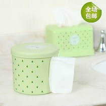 Creative hipster desktop plastic tissue box living room simple round roll carton side roll carton