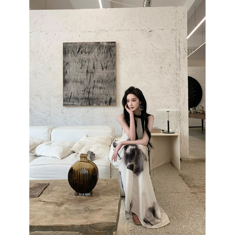 Youwei2026 Is a Very Beautiful Dress for Women, New Summer Style, Suitable for Beach Vacations, Halter Neck Strap Dress, Tank Dress