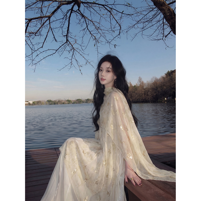 Youwei2026 Is a Stunning Dress for a Beach Vacation, Featuring a Floral Shawl, Embroidery, Sleeveless Tank Top Dress for Summer