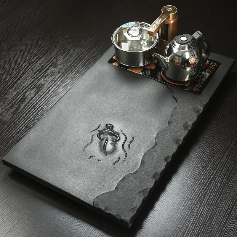 The whole set of Ujiuji tea plate tea set set of electromagnetic kettle in one automatic small tea table clearing