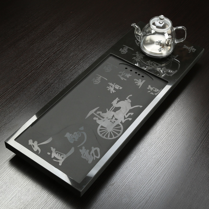 Ujim Tea Disk with Automatic Tea Stove Bottle Rock Bubble Tea Tool Small Tea Table Set