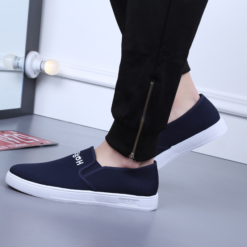 Mùa xuân giày vải nam của một chân người đàn ông lười biếng của giày thở thấp để giúp Hàn Quốc phiên bản của giày thủy triều hoang dã của nam giới thường giày người đàn ông giày the thao năm 2021