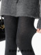 Vertical Striped Wool-Blend Tights for Outerwear, Slimming Effect, Autumn and Winter, Miu Style, Gray Footed Leggings, Thermal and Warm