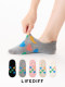 Summer Socks for Women, Low-Cut No-Show Socks, Non-Slip, Heart Jacquard, Low-Cut Invisible Socks, Thin Style for Spring and Autumn