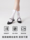 Girls' Bow-Knot Hollow Lace Mid-Calf Socks, Summer Long Socks, Thin Breathable Socks, Women's Spring and Summer Black Slouch Socks