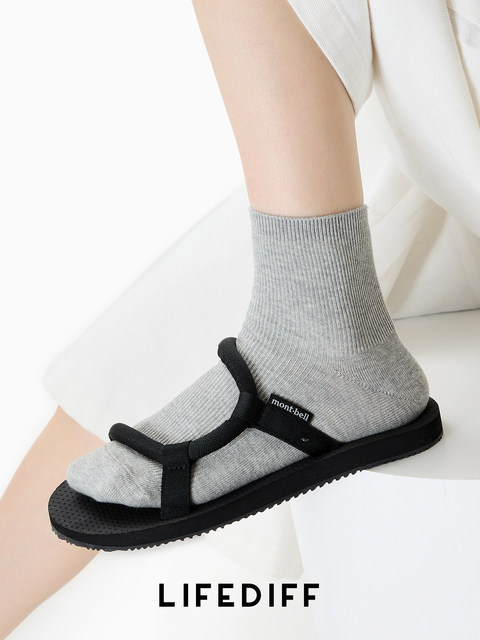 Gray Short Socks, Spring and Summer Style, Women's Low-Cut Double-Needle Seamless Cotton Socks, Solid Color, Sweat-Absorbent, Breathable, Ribbed, Thin Summer Style