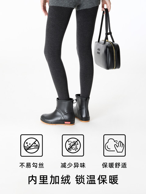 Autumn and winter, dark gray outer wear, vertical pattern heating and thermal leggings for women, thin velvet inner pantyhose that will keep you slim.