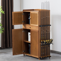 Solid wood household fishing rod display storage rack multi-functional fishing gear storage cabinet fishing rod cabinet fishing rod simple fishing rod rack