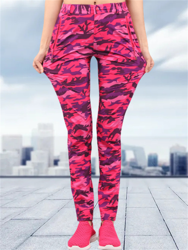 Explore camo quick-drying pants Women's light breathable stretch summer outdoor leisure pants sports hiking pants