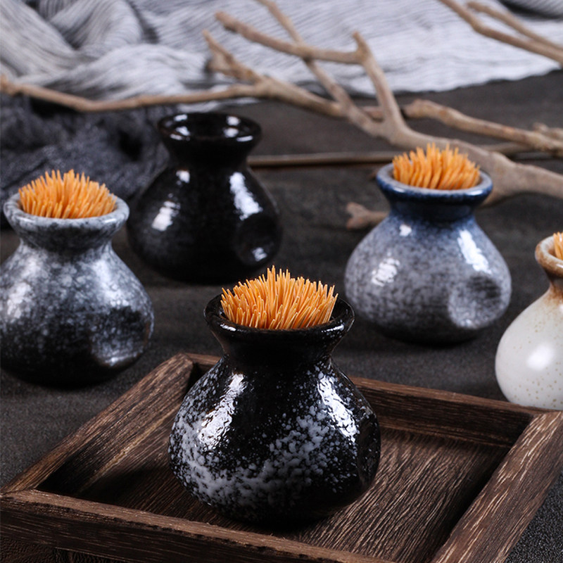 Japan-style Toothpicks Silo Ceramic Commercial Personality Creative Dining Room Toothpicks Tank home upscale toothpicks Dry Ice Containers