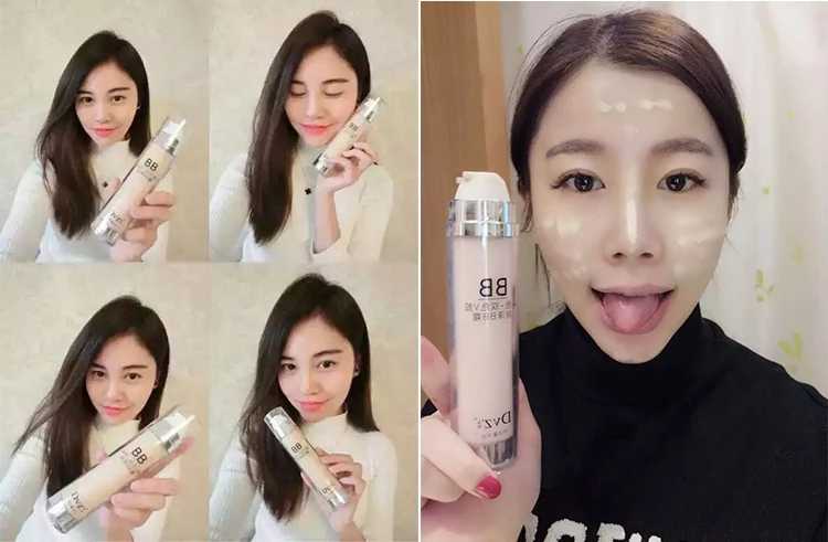 Kem dưỡng trắng đôi màu kem BBz hai màu cc kem nước che khuyết điểm cc que mỹ phẩm full set chính hãng; kem nền bb cream