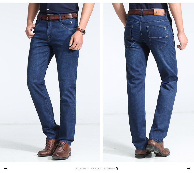 Quần jean nam Playboy mùa đông mới slim slim lỏng phiên bản Hàn Quốc của xu hướng quần âu nam thông thường skinny jeans nam