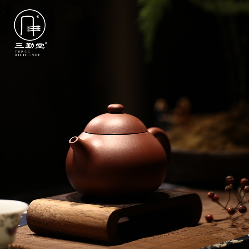 Three frequently hall are it yixing quality goods by manual teapot undressed ore S26013 the qing xi shi pot of of bottom chamfer pomelos pot