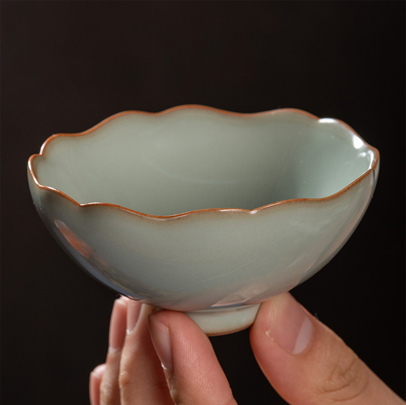 The three frequently tang secret pu - erh tea cups of jingdezhen ceramic cups of pure manual S44106 large single master cup tea cup