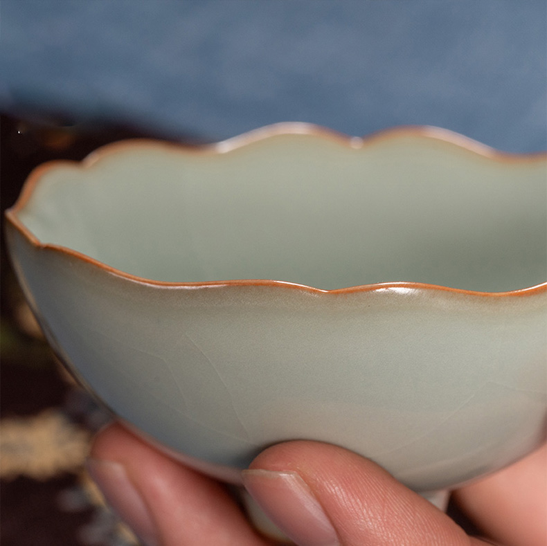 The three frequently tang secret pu - erh tea cups of jingdezhen ceramic cups of pure manual S44106 large single master cup tea cup