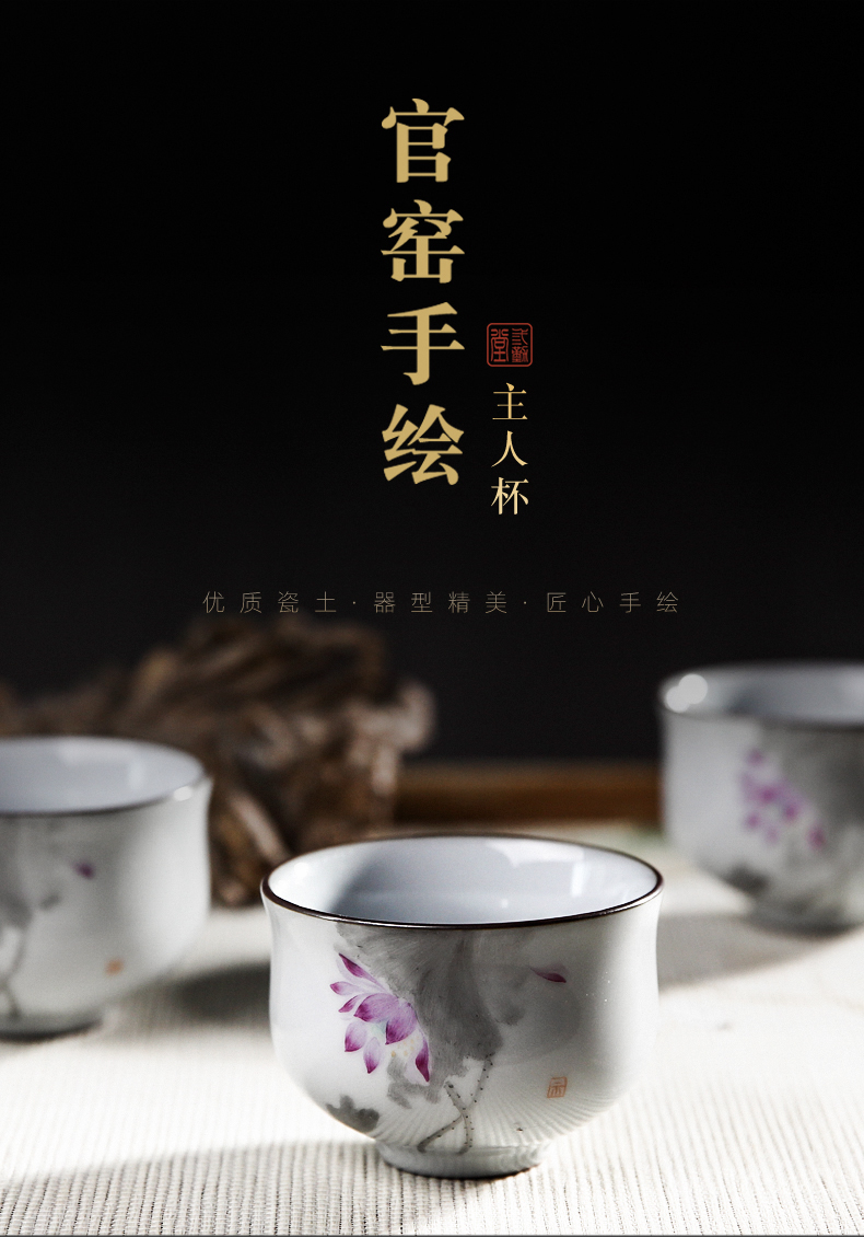 Three frequently hall up kung fu tea cups of jingdezhen ceramic sample tea cup cup S42222 poly real incense hand - made the master list