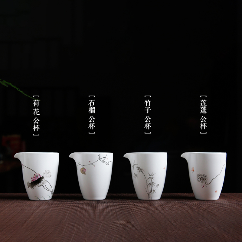 Three frequently hall, just a cup of tea sea points kung fu tea tea ware jingdezhen ceramics greedy S32014 up white male cup