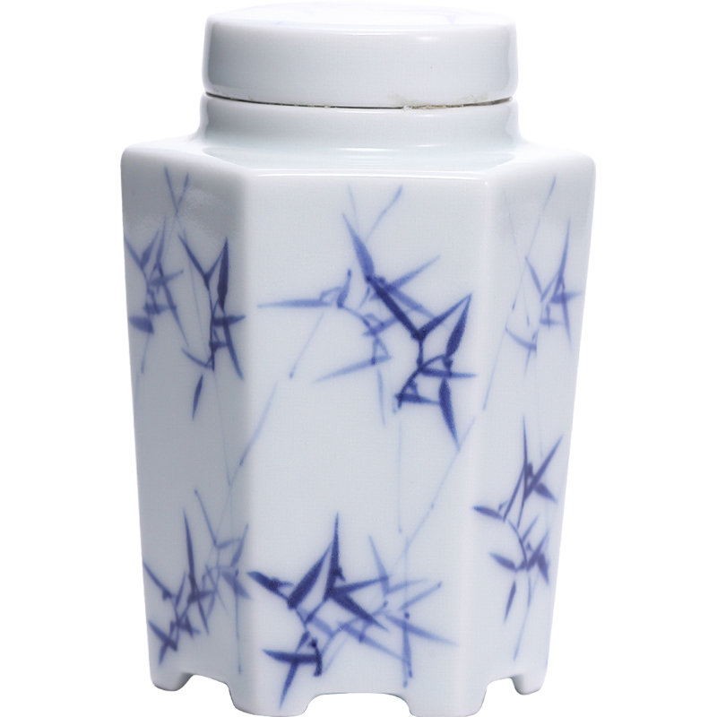 The three frequently do caddy fixings small storage POTS of jingdezhen tea service hand - made portable sealed as cans portable S52015