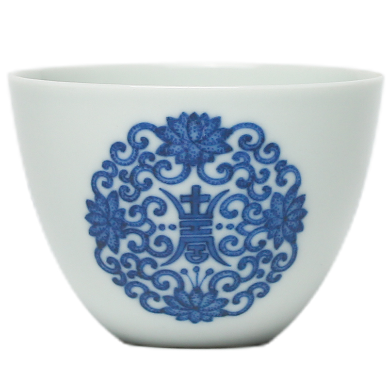 Three frequently hall sample tea cup of blue and white porcelain of jingdezhen ceramic cups kung fu tea masters cup S43076 personal single CPU