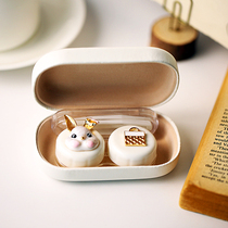 Contact lens case advanced ins light leak-proof male beauty pupil box storage box portable small box female cute Q