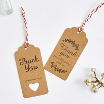 Tag thank you card decoration small card flowers baked cake pendant kraft paper pendant diy handmade