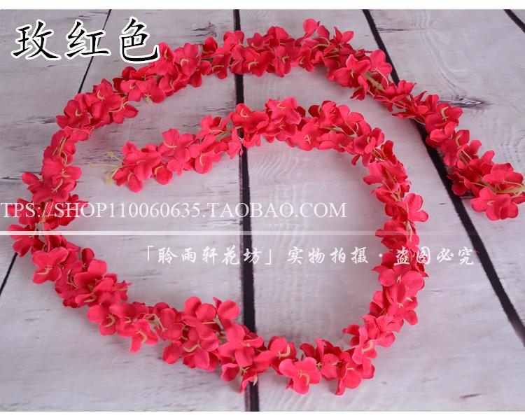 Hoa cẩm tú cầu mô phỏng hoa chuỗi hoa treo tường hoa wisteria hoa chuỗi hoa giả hoa mây đám cưới ngày lễ hoa trang trí hoa - Hoa nhân tạo / Cây / Trái cây cây giả trang trí trong nhà