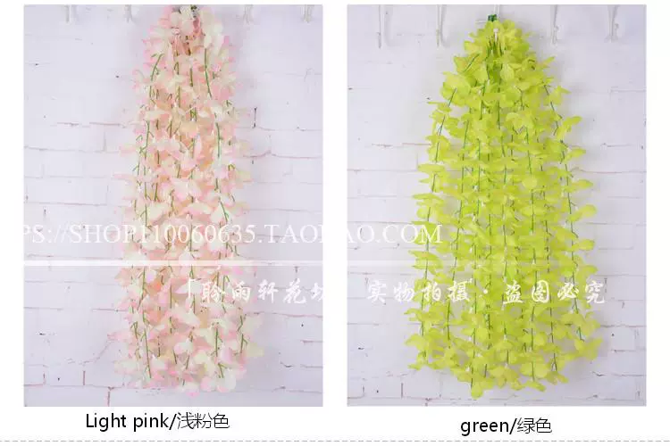 Mô phỏng Wisteria Hoa Bean Hoa cẩm tú cầu Chuỗi hoa Hoa nhựa Hoa giả Hoa cưới Arch Điều hòa nhiệt độ ống trang trí Hoa Vine - Hoa nhân tạo / Cây / Trái cây