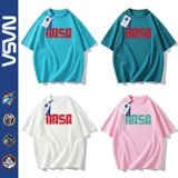 Хлопковая приятная телу футболка с коротким рукавом для влюбленных, оверсайз, в американском стиле