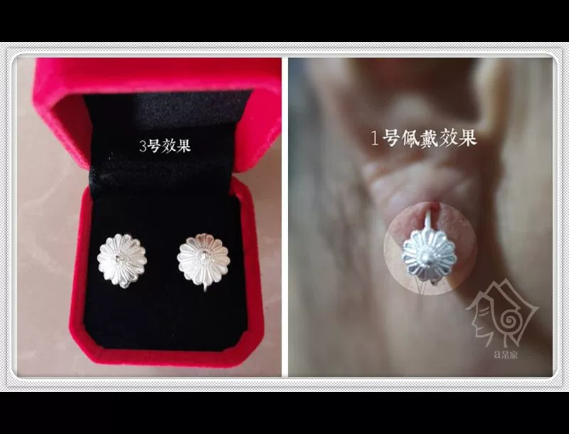 Earrings handmade, ethnic retro accessory flower-shaped, silver 999 sample, flowered, simple and elegant design, ethnic style