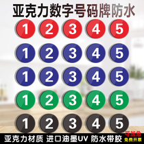 Acrylic digital number identifier workshop machine equipment number floor tablenumber seat plate custom