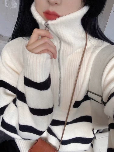 Весенний осенний трикотажный кардиган, куртка с молнией, базовый приятный телу свитер для отдыха, оверсайз