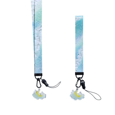 陈以二挂链手机挂绳防摔腕绳脖绳手机链绳夏日薄荷绿清新少女ins