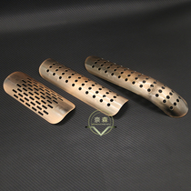 Motorcycle retro bend round hole fittings retrofit retro front exhaust pipe small pipe anti-burn cover insulation cover cover