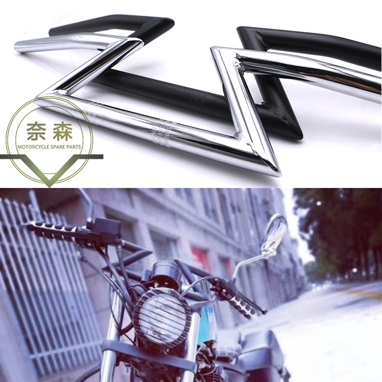Harley modification XL883 cruise Harley locomotive modification vintage lightning bolt handlebar 22mm 25mm