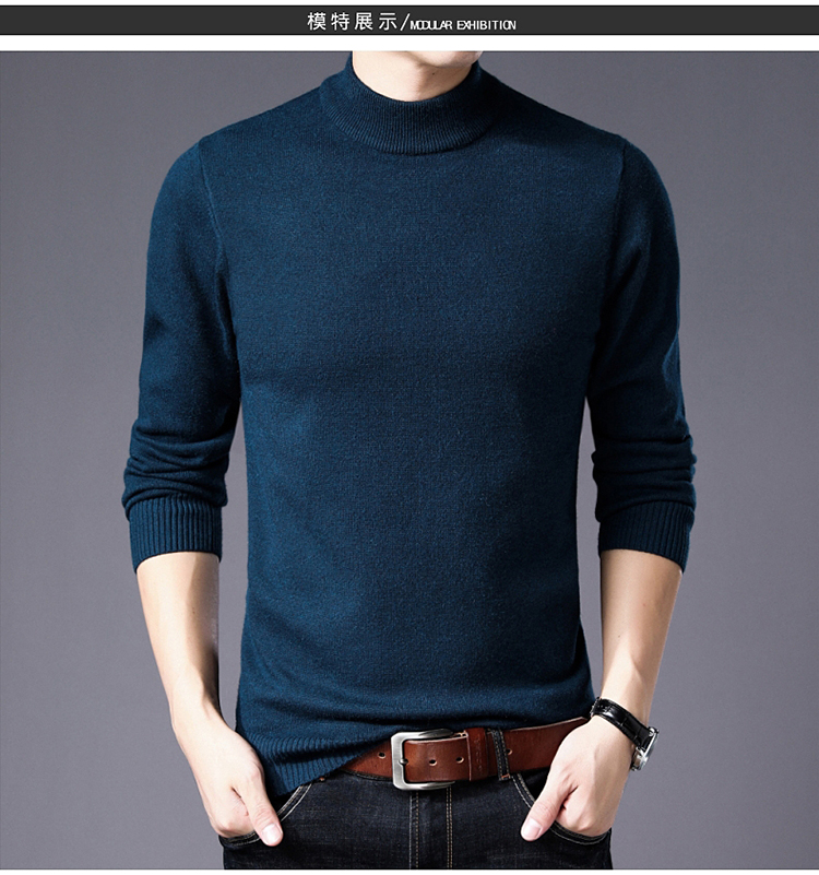 Áo sơ mi nam cashmere của Ordos Áo len dày nửa mùa đông Áo len dệt kim tuổi trung niên áo vest nam