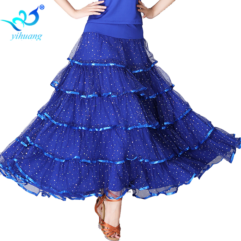 New style modern dance national standard dance ballroom dance large swing skirt waltz dance skirt dance skirt adult female long skirt