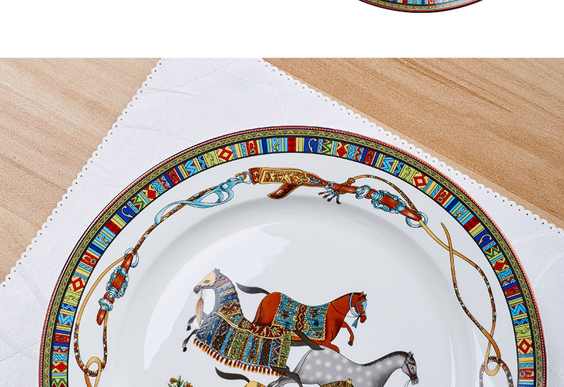 American dishes suit household tableware jingdezhen ceramics from horse ten bowl of bowls of ipads plate combination plate